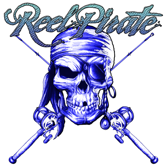 REELPIRATE BLUE SKULLY DECAL