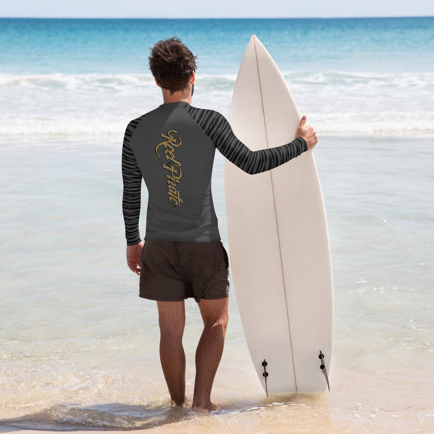Men's REELPIRATE BLACK WAHOO RASHGUARD