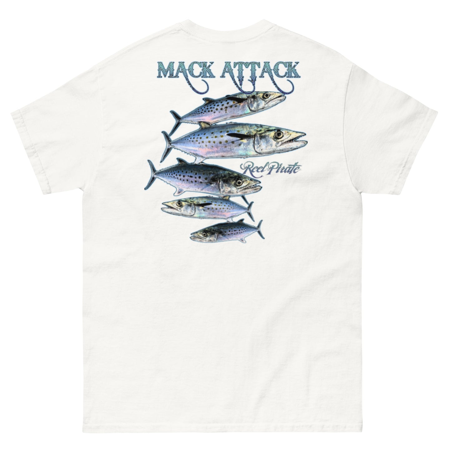 Men's REELPIRATE MACK ATTACK on back classic tee
