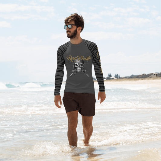 Men's REELPIRATE BLACK WAHOO RASHGUARD