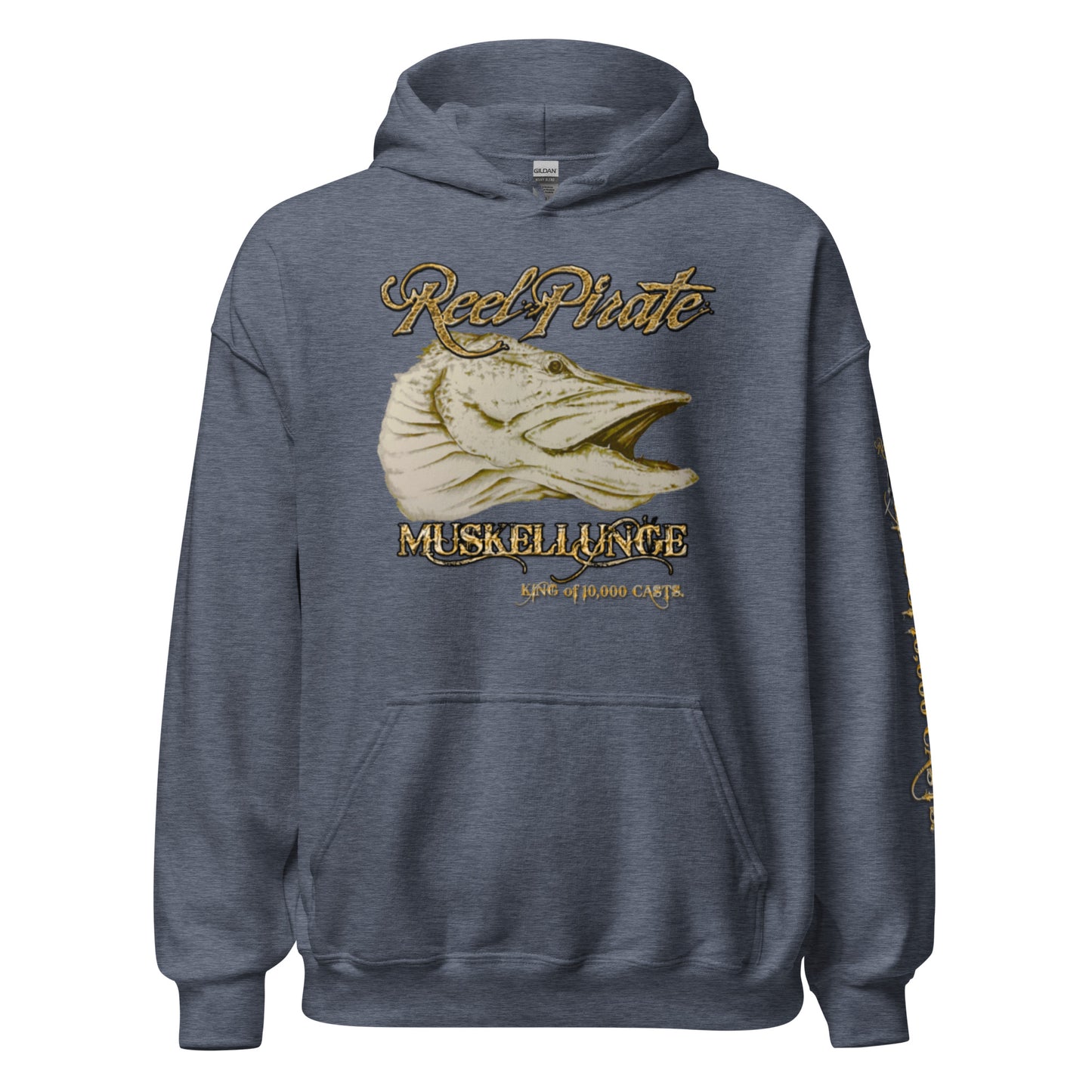 New MUSKY KING OF 10,000 CASTS Unisex Hoodie