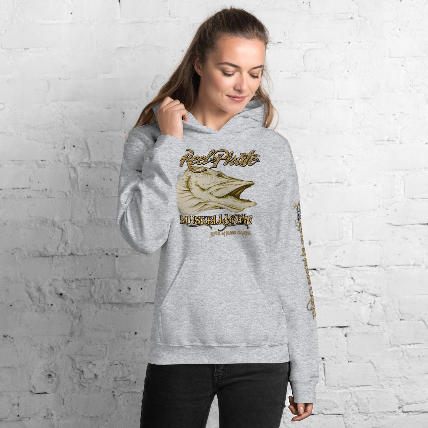 New MUSKY KING OF 10,000 CASTS Unisex Hoodie