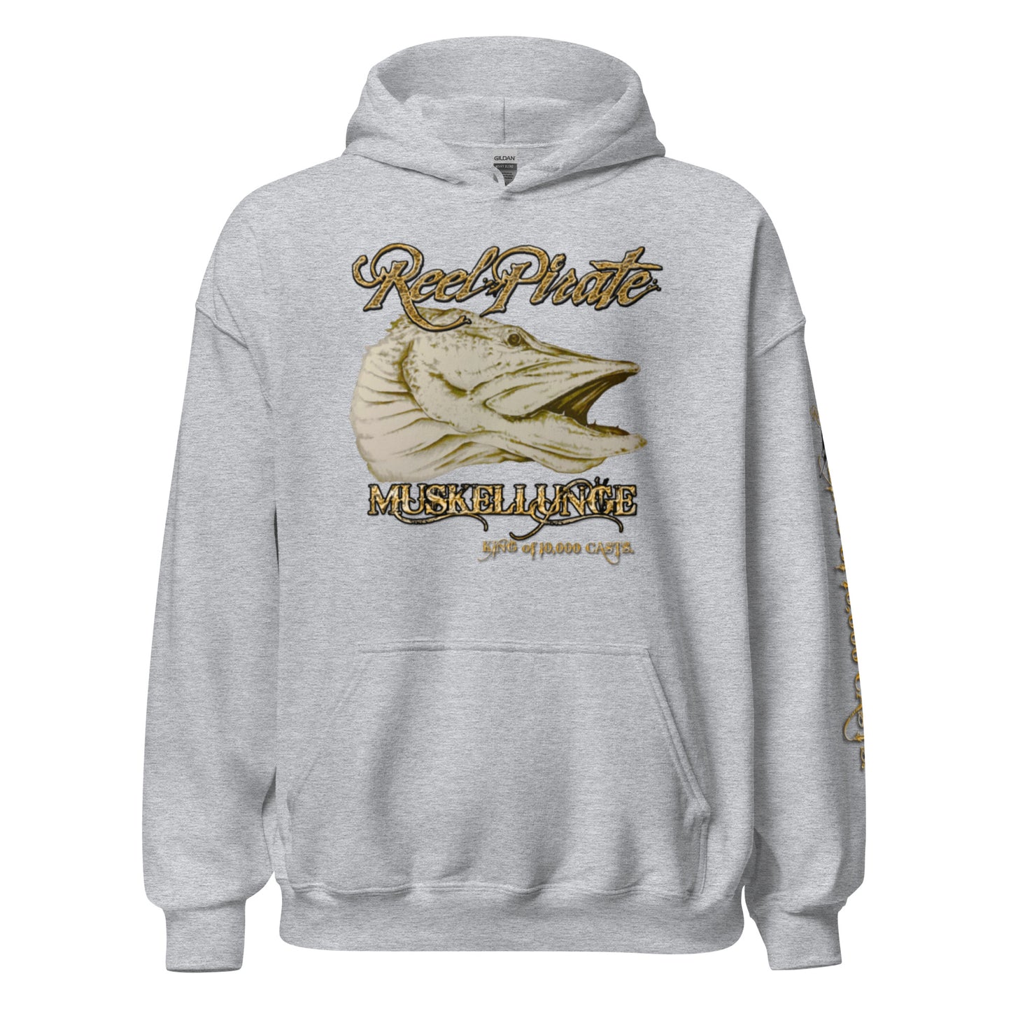 New MUSKY KING OF 10,000 CASTS Unisex Hoodie